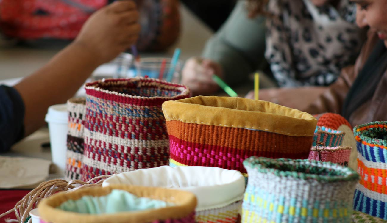 Native American bead baskets