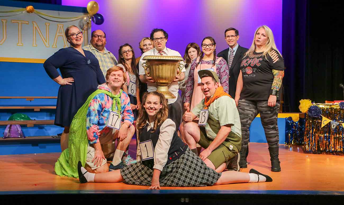 Cast of YVC's production 25th Putnam County Spelling Bee