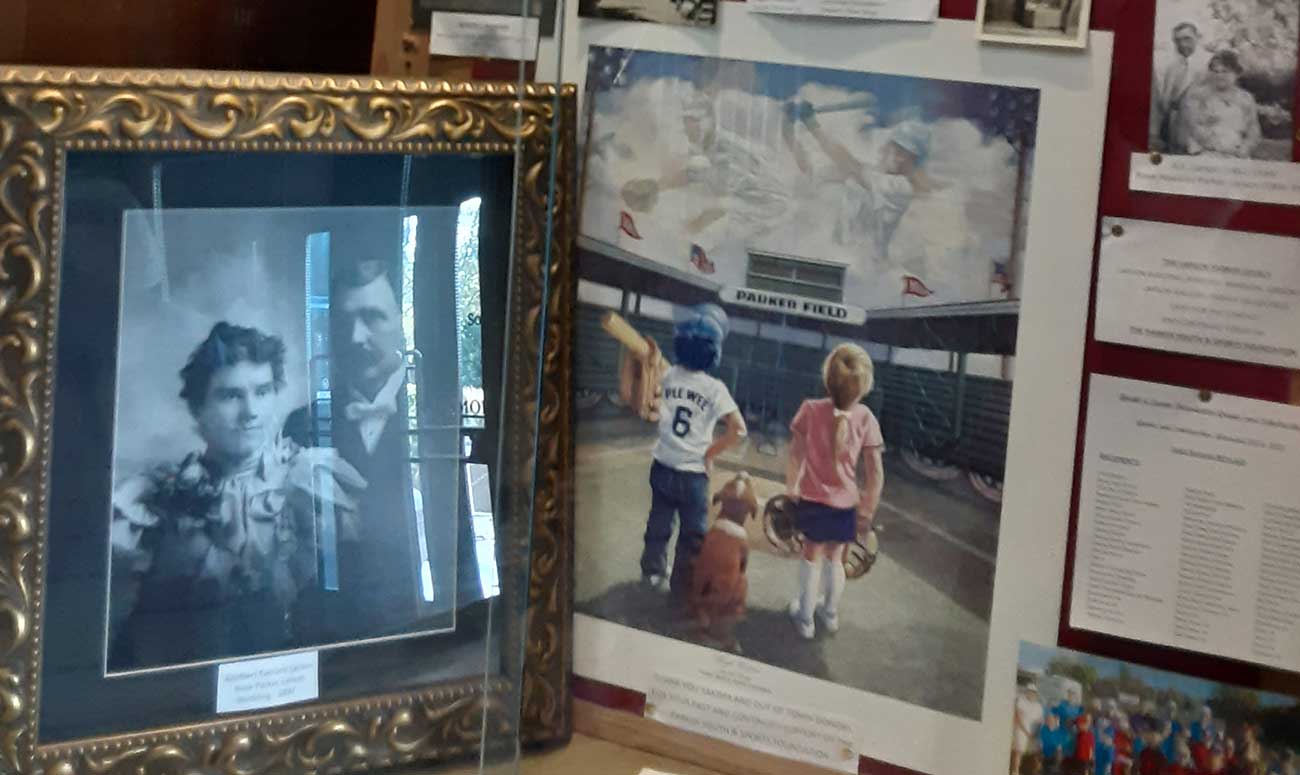 A.E. and Rose Larson wedding image on display