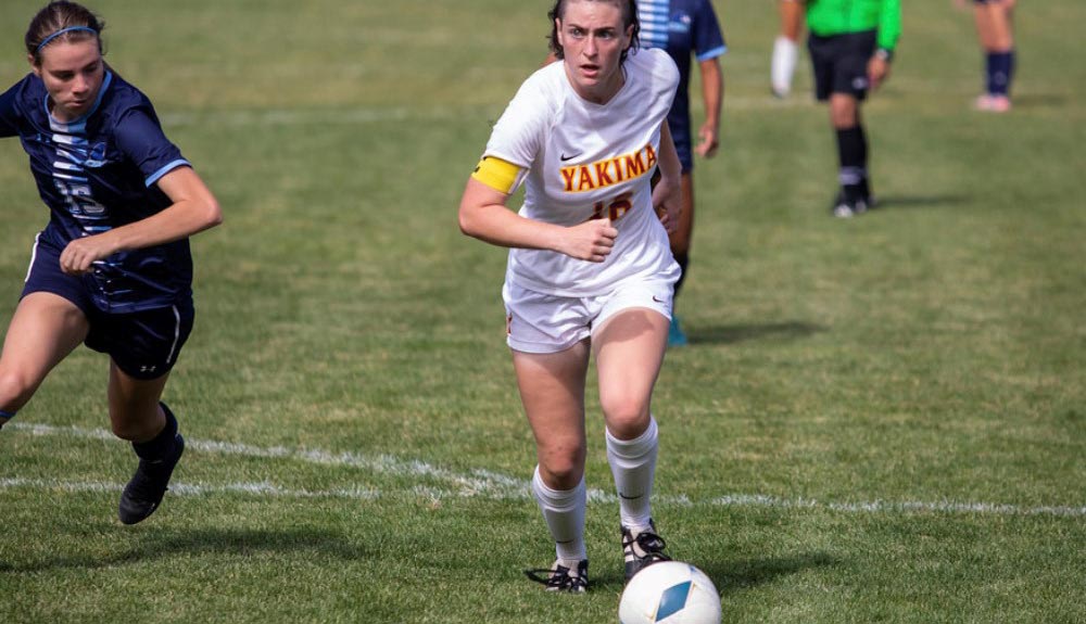 Soccer player with ball