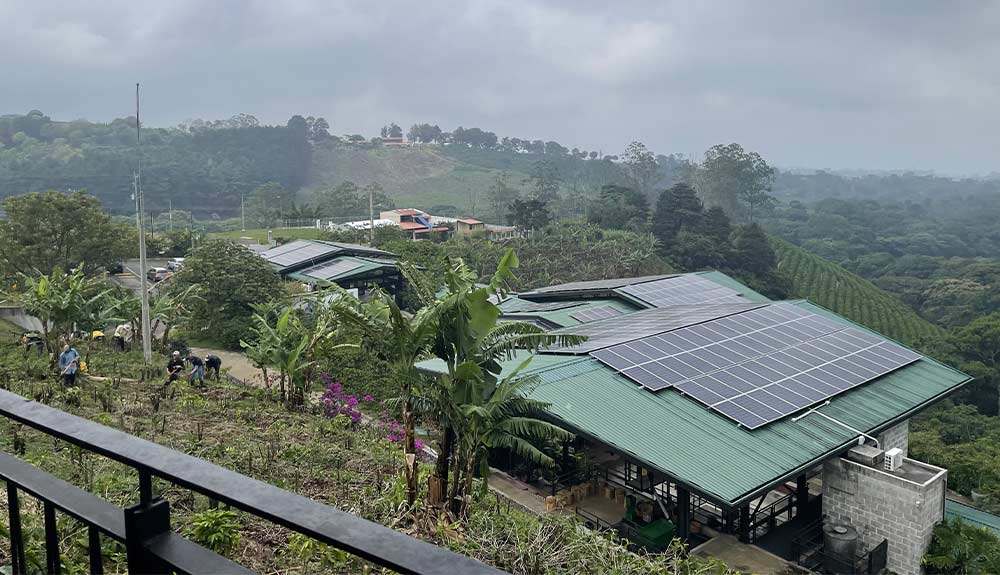 Coffee processing center in Costa Rica