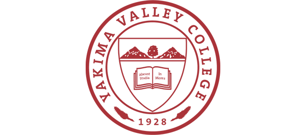 YVC College Seal in the color red.