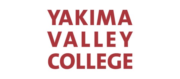 Yakima Valley College written in red letters.