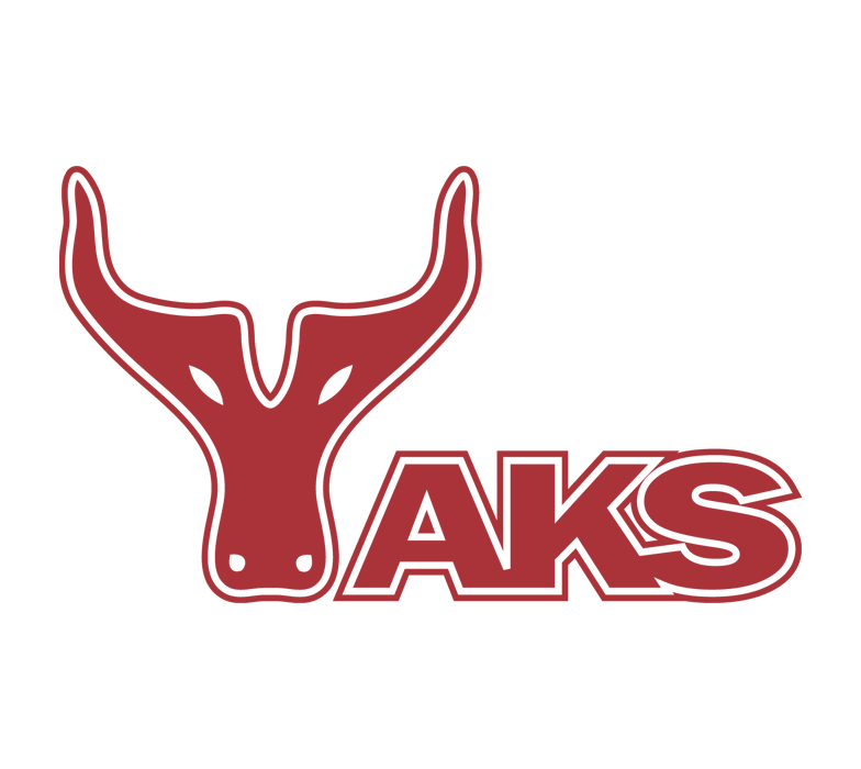 Yak Head with the word Yaks in red.