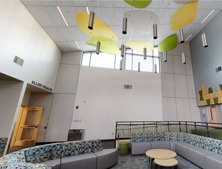 common area of Allied Health building. 