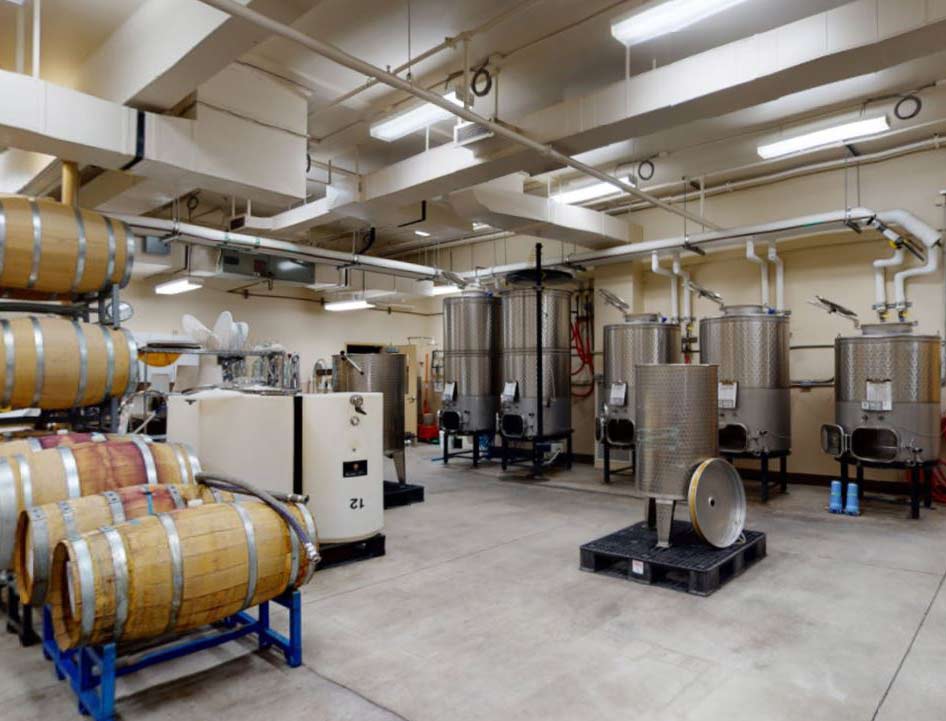 Barrels of wine pictured at Grandview Work Force Education Center